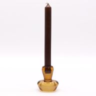 Mushroom Flip Dinner Candle / Tealight Holder - Antique Amber