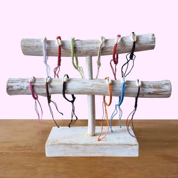 Handmade Friendship Bracelets - Cowrie Chums Shell (asst)
