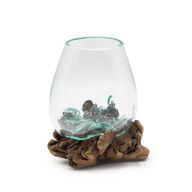 Molten Glass on Rare Parasite Wood - large