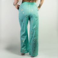 (ML) Nomad Sari - Lounge Pants - Turquoise & Gold Fish Design
