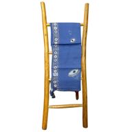 Nomad Sari - Pareo - Rich Blue & Gold Hand Painted Evil Eye Design