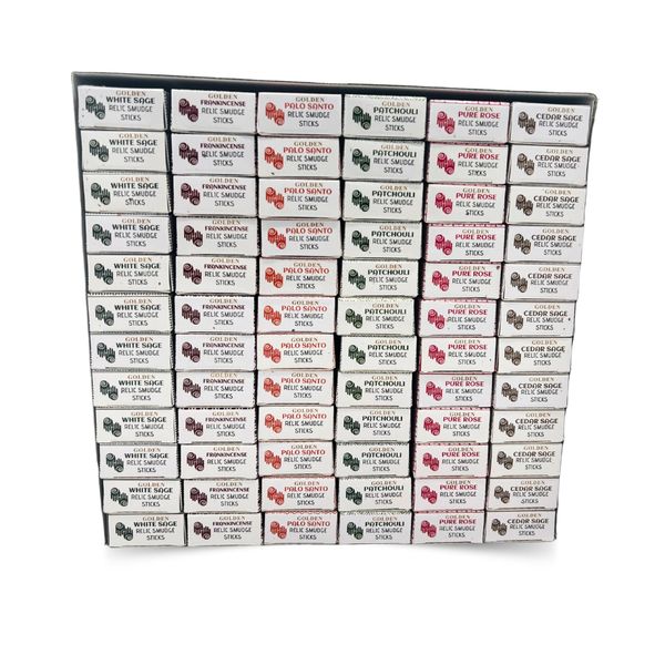 30g Golden Smudging Resin Sticks Display Set