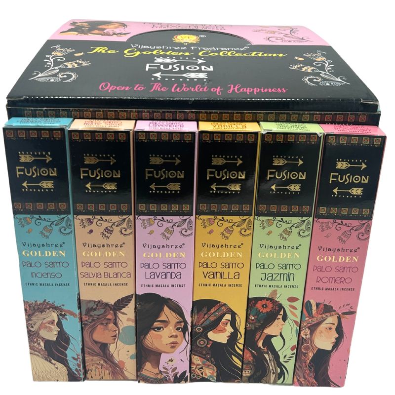 15g Golden Palo Santo Fusion Series Incense Display Set