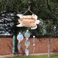Whitewash Turtle Carving and Natural Copis Drop