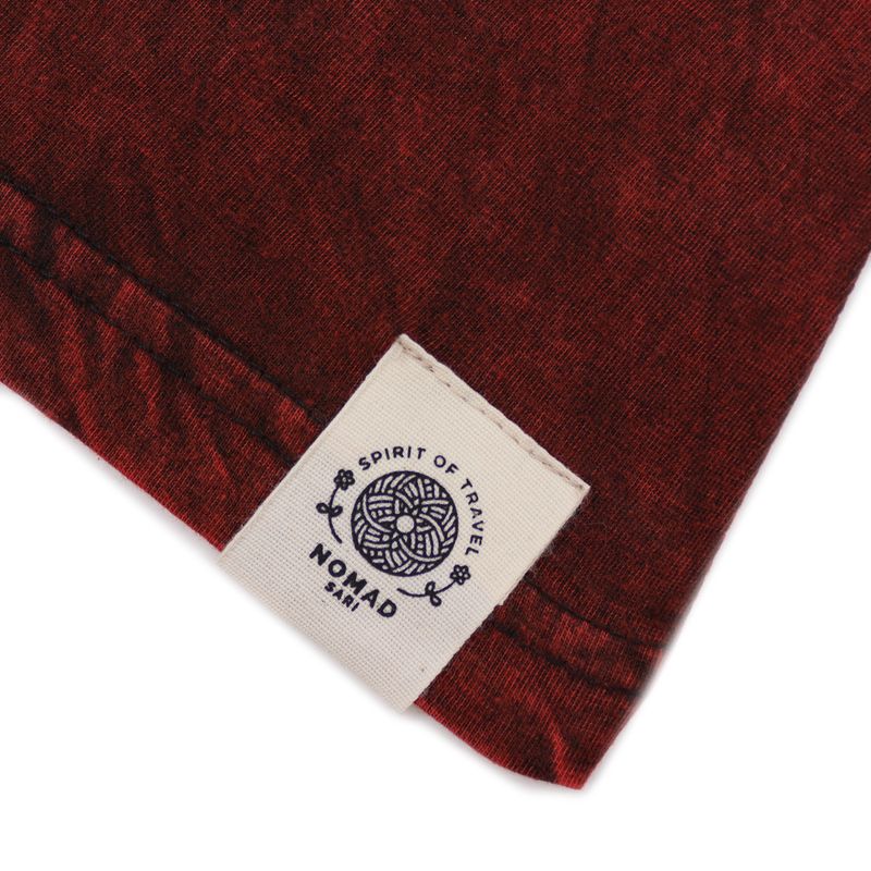Stone Washed T-Shirt - Mandala - Maroon