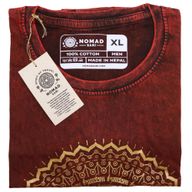 XLarge Stone Washed T-Shirt - Hamsa - Maroon