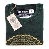 Stone Washed T-Shirt - Mandala - Green