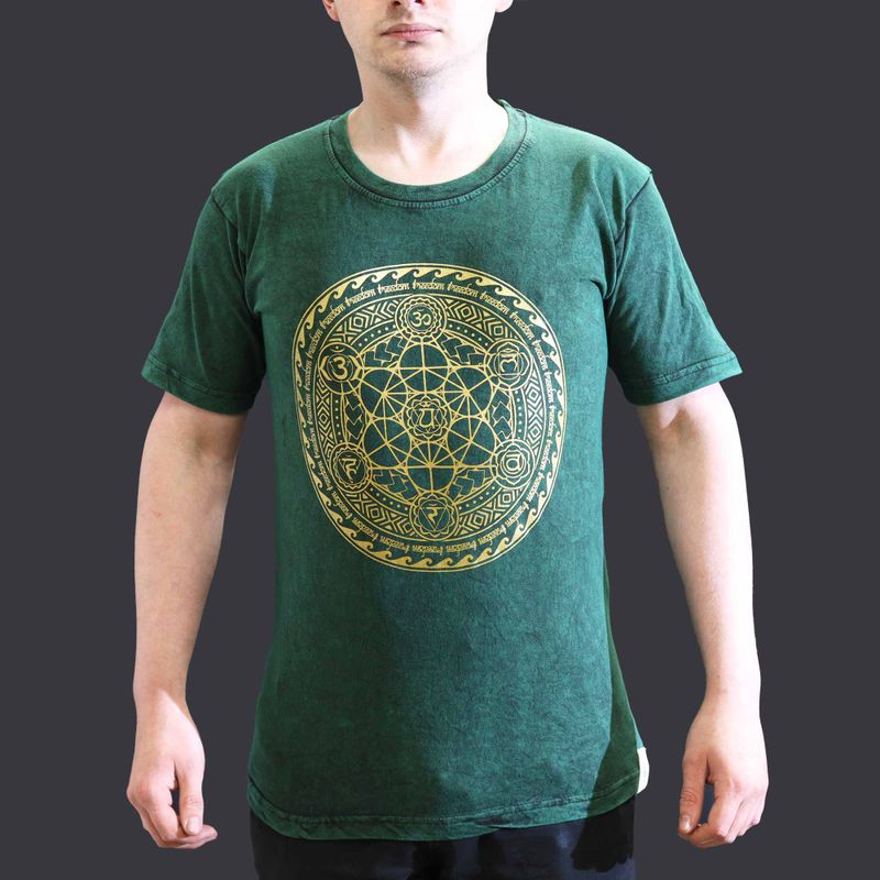 Stone Washed T-Shirt - Chakra - Green