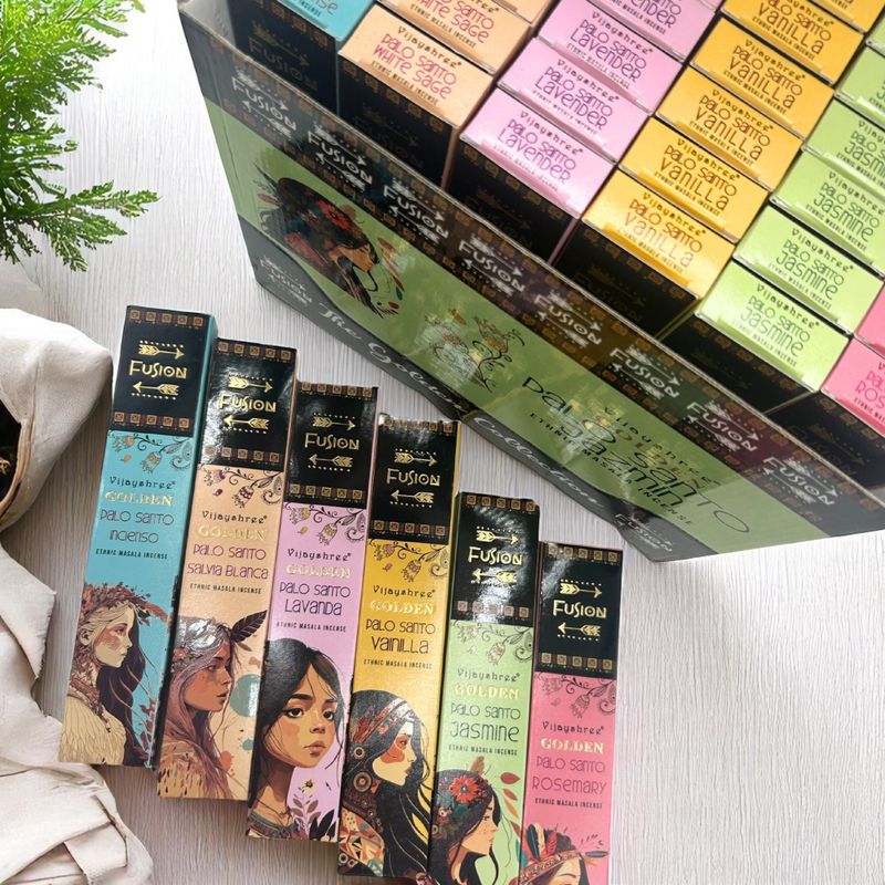 15g Golden Palo Santo Fusion Series Incense Display Set