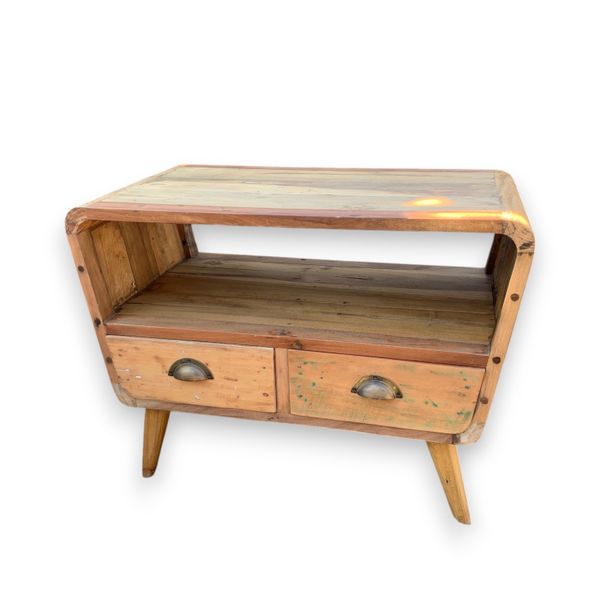 Small TV Stand with 2 Draws Round