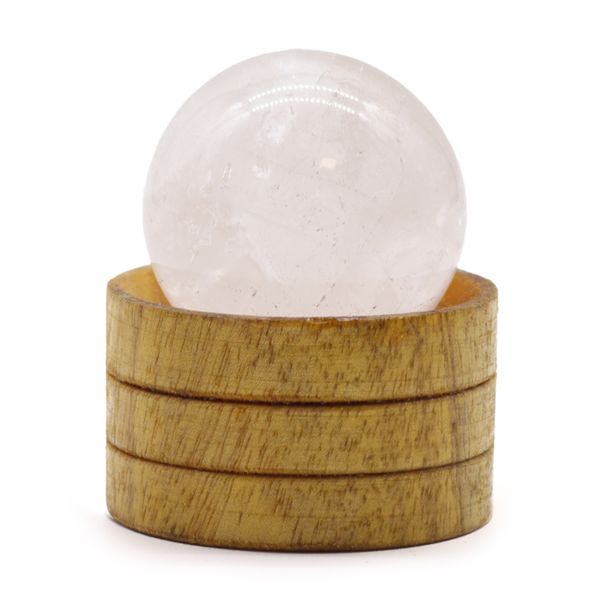 Gemstone Crystal Sphere 40mm - Clear Quartz with Stand