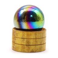 Gemstone Crystal Sphere 40mm - Amethyst Aura with Stand