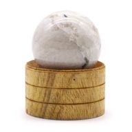 Gemstone Crystal Sphere 40mm - Indian Moonstone with Stand