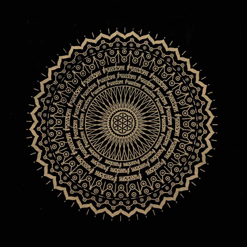 Oversized Tote Bag (38x15x43cm) Chocolate Stonewash 14oz - Freedom Mandala