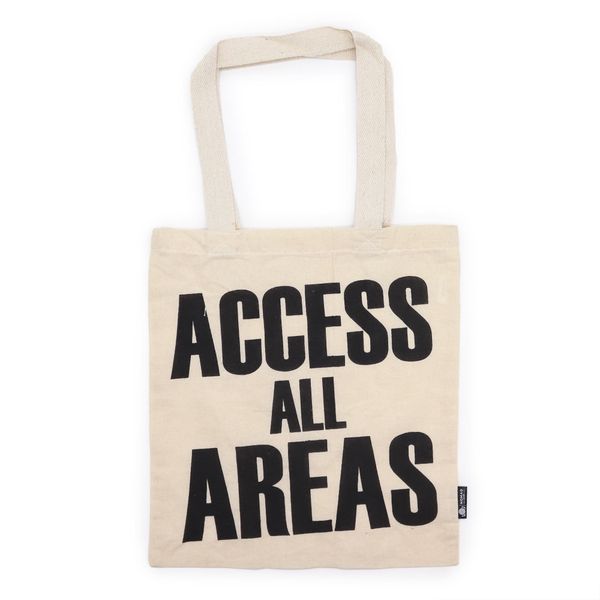 Iconic Basic Tote Bag - ACCESS ALL AREA - (40x36cm) - Natural 4oz