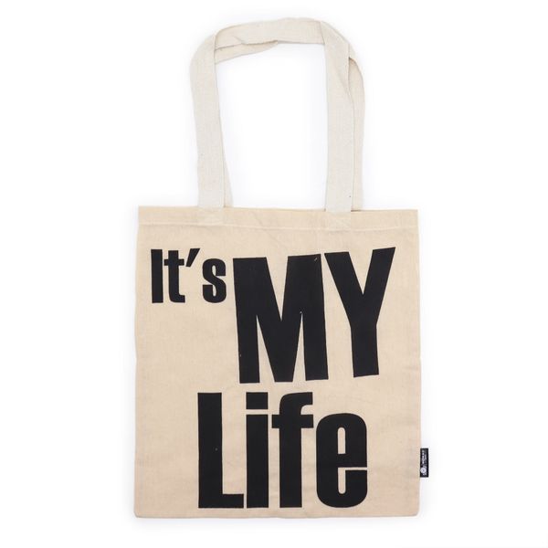 Iconic Basic Tote Bag - IT's MY LIFE - (40x36cm) - Natural 4oz