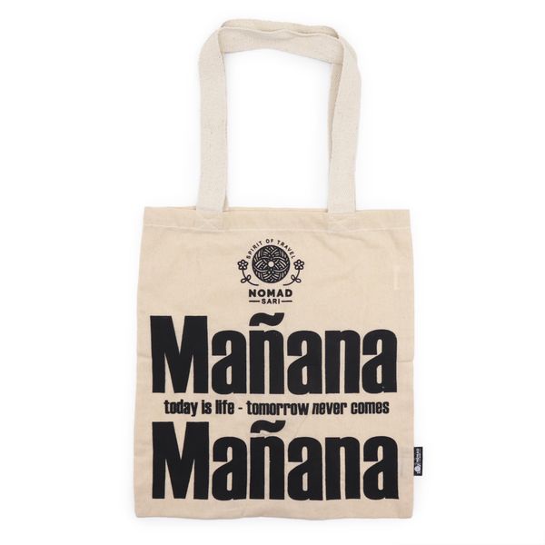 Iconic Basic Tote Bag - Mañana Mañana - (40x36cm) - Natural 4oz