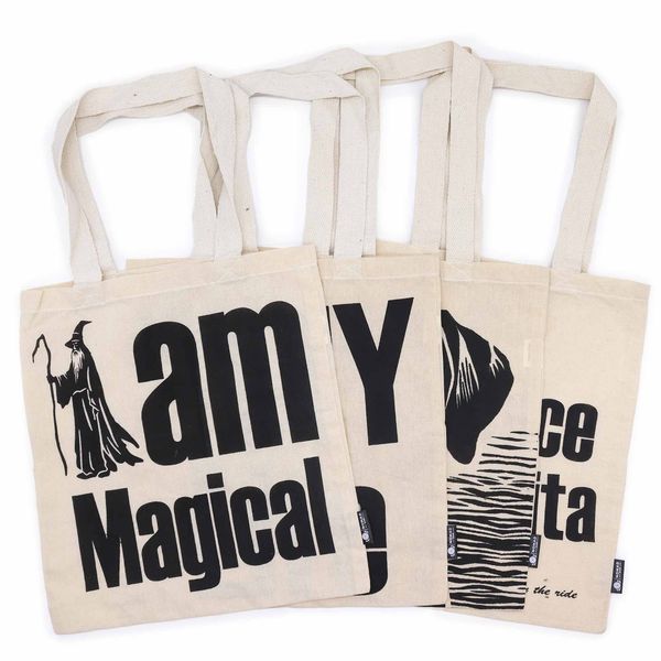 Iconic Basic Tote Bags - 10 Designs - Natural 4oz