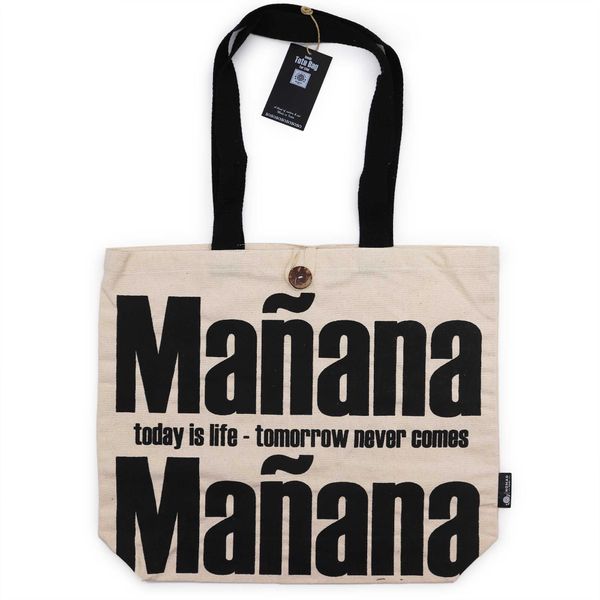 Iconic Classic Tote Bag - Mañana Mañana - Natural 10oz (36x43x10cm)