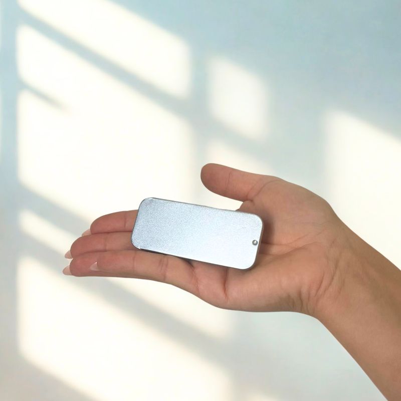 Sliding Lid Mini Tin Dispenser - 20gm (7x4.2x1.5cm)