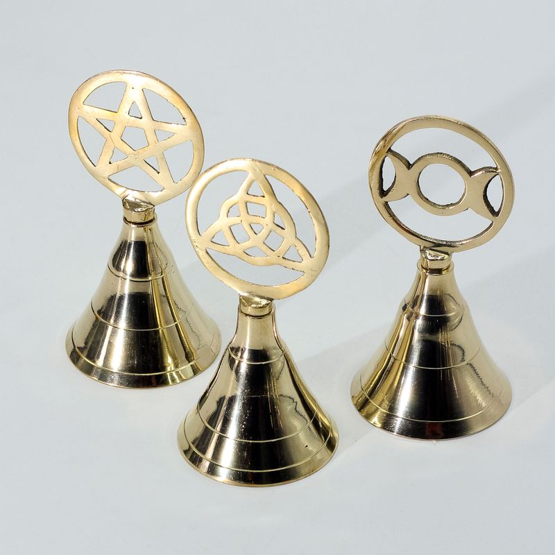 Altar Brass Bell - Three Moon