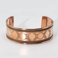 Copper Wide Banded Bracelets with Brass Decor (assorted)