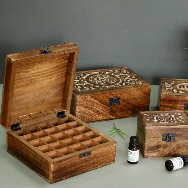 Mango wood aromatherapy box.