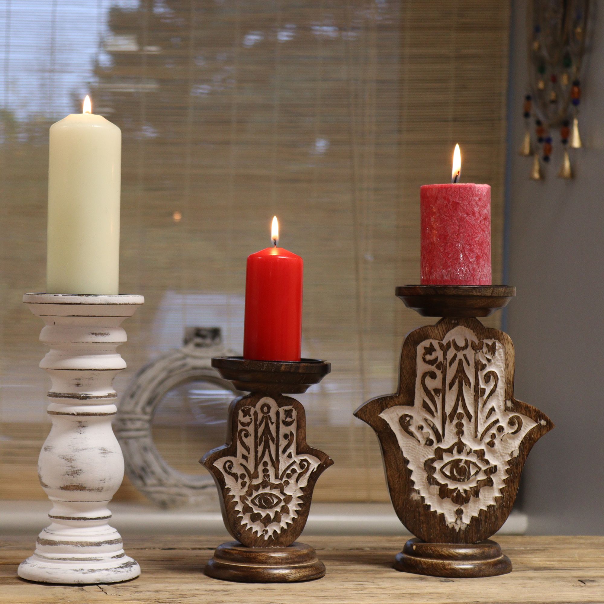 Wooden Candle Holders