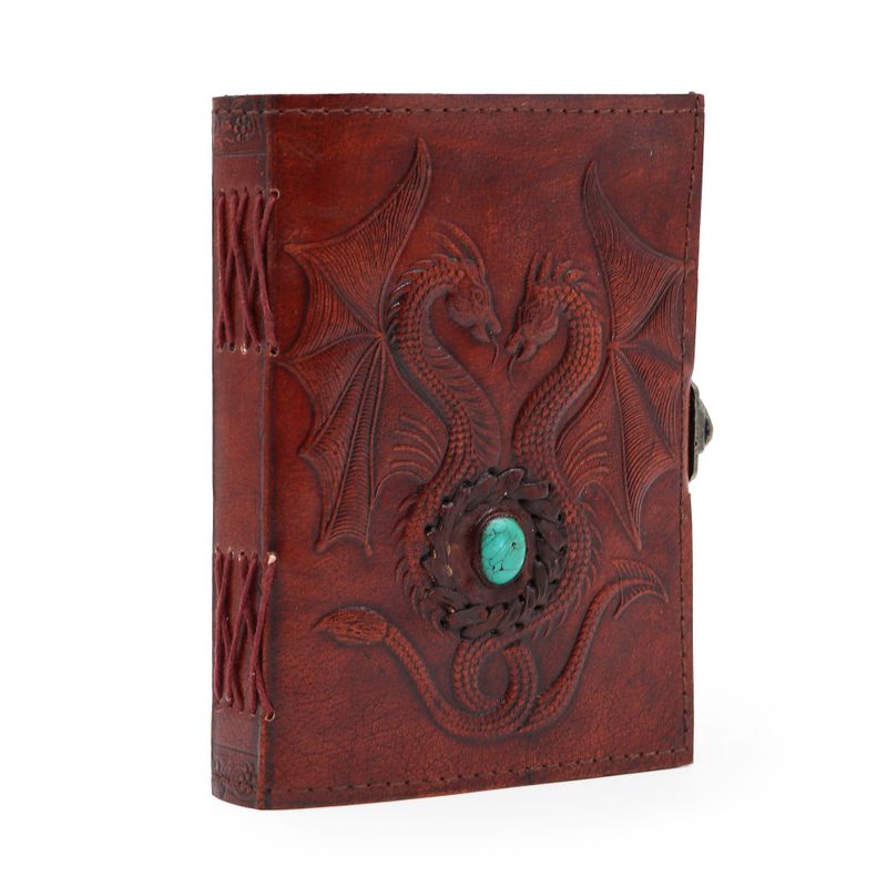 Two Dragons- Esoteric Notebook - Antique Grey - 17.5x12.5x3cm