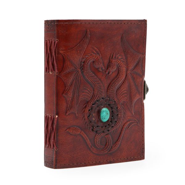 Two Dragons- Esoteric Notebook - Antique Grey - 17.5x12.5x3cm