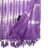 Boho Java Art Stole/Scarf - Lavender Stripes & Motif - 62x200cm