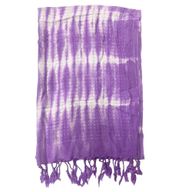 Boho Java Art Stole/Scarf - Lavender Stripes & Motif - 62x200cm