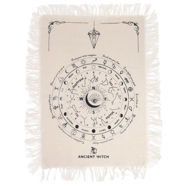 All Seeing Eye - Pendulum Divination Cloth - Natural & Black