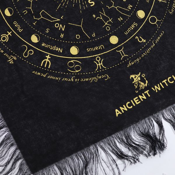 All Seeing Eye - Pendulum Divination Cloth - Black & Gold