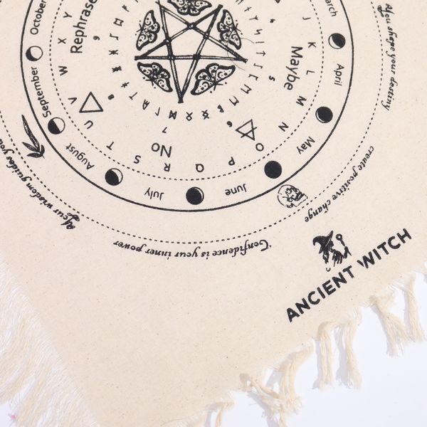 Mystic Moth - Pendulum Divination Cloth - Natural & Black
