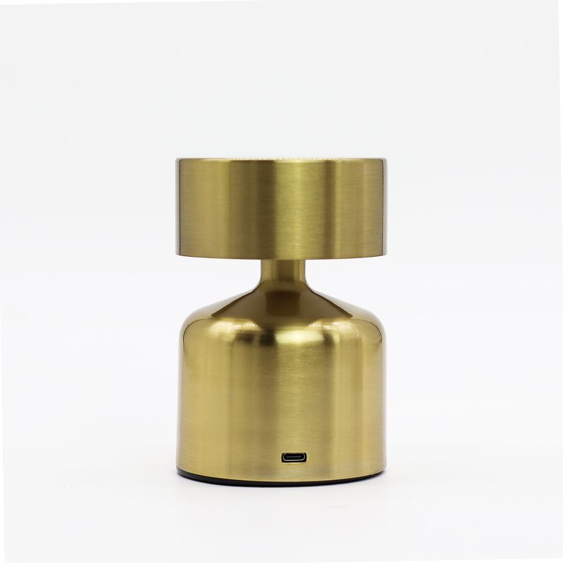 Touch Lamp - Flat Mushroom Bronze- USB (C) - Rechargable (400 Watt)