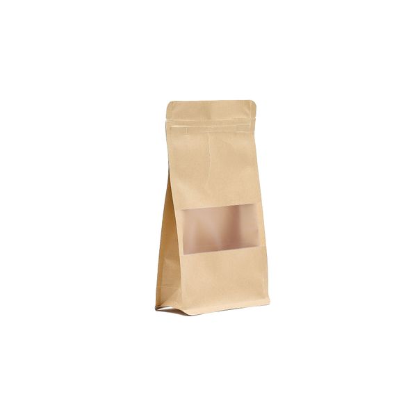 Kraft Squat Window Bags - 14x24cm