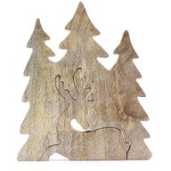 Lost in the Forest - Stag in the Forest 3D Wooden Decoration - 23x20cm