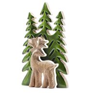 Lost in the Forest - Stag in the Forest 3D Wooden Decoration - 25x15cm