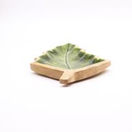 Lost in the Forrest -  Enamel Leaf Wooden Bowl - 33x17cm