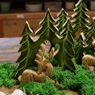 Lost in the Forest - Stag in the Forest 3D Wooden Decoration - 23x20cm