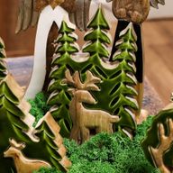 Lost in the Forest - Stag in the Forest 3D Wooden Decoration - 25x15cm