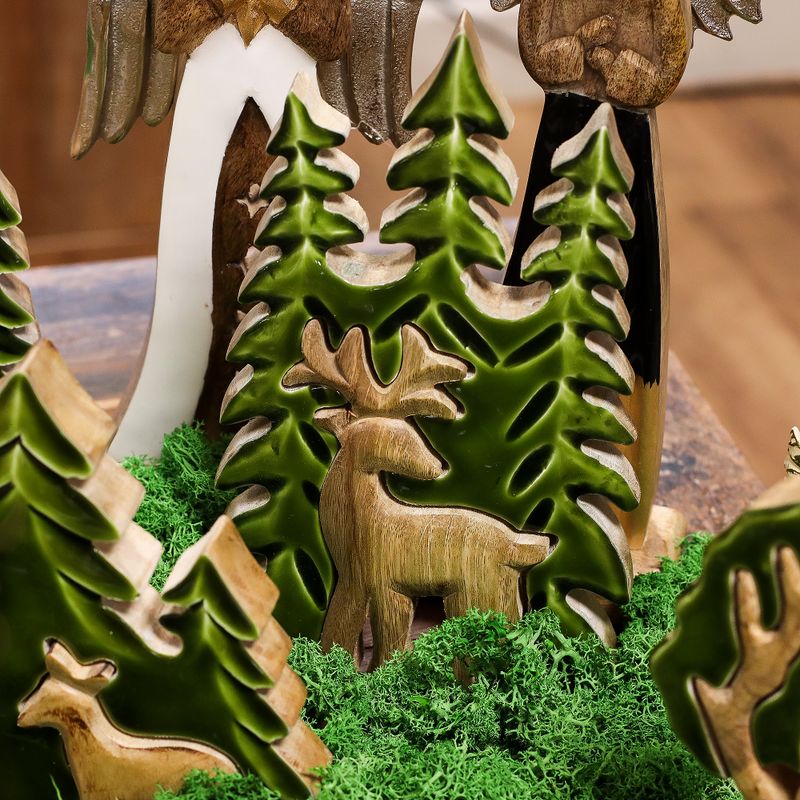 Lost in the Forest - Stag in the Forest 3D Wooden Decoration - 25x15cm