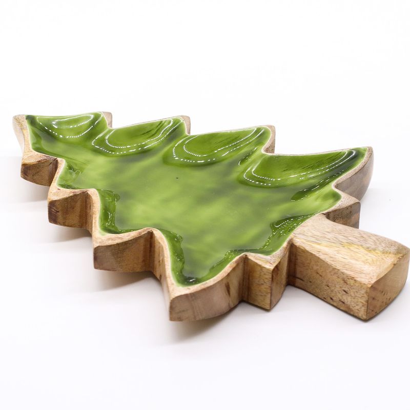 Lost in the Forest -  Enamel Tree Wooden Bowl - 25x19cm
