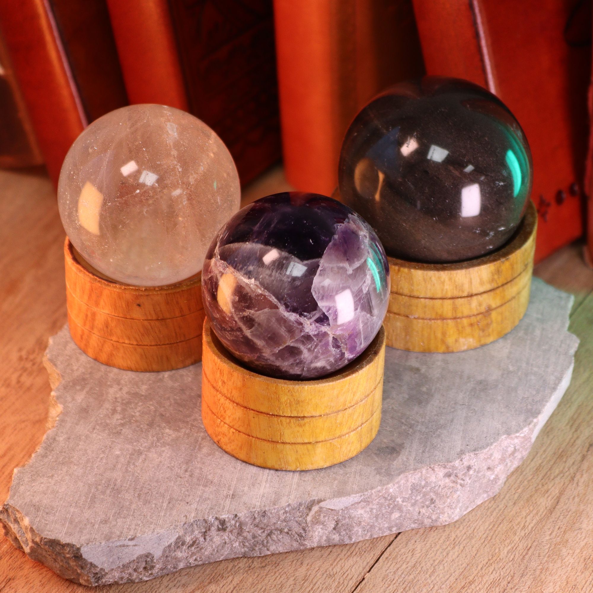 Gemstone Spheres with Stand