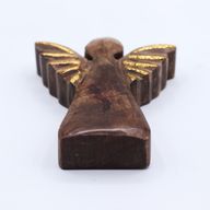 Small Mango Wood Angel - Gold Decor - 12cm