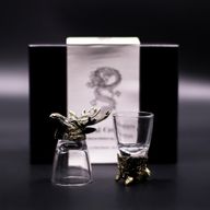 Bottom Up Shot Glasses (50ml) - Wild Forest Creatures - Antique Bronze