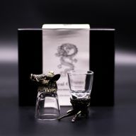 Bottom Up Shot Glasses (50ml) - Wild Forest Creatures - Antique Bronze