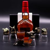 Bottom Up Shot Glasses (50ml) - Wild Forest Creatures - Antique Bronze