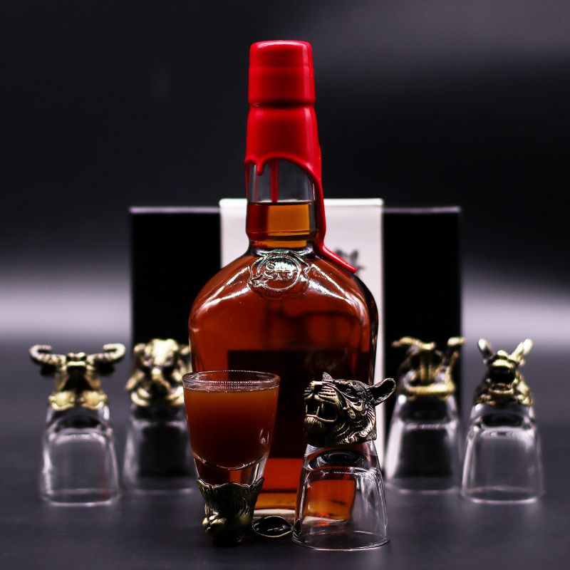 Bottom Up Shot Glasses (50ml) - Mystical Creatures - Antique Bronze